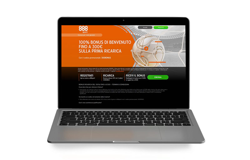 888 bonus benvenuto