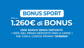 Bonus esclusivo Betflag con Codice SCR2024