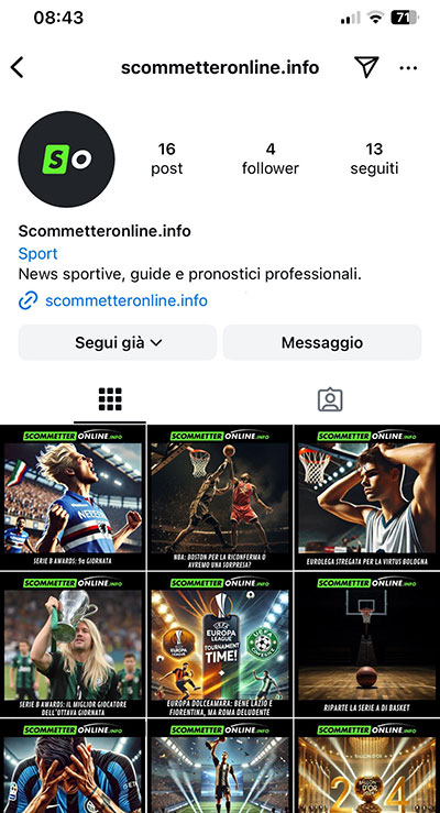 scommesse instagram